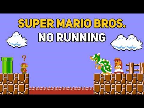 Can You Beat SUPER MARIO BROS 1 (NES) Without Running?