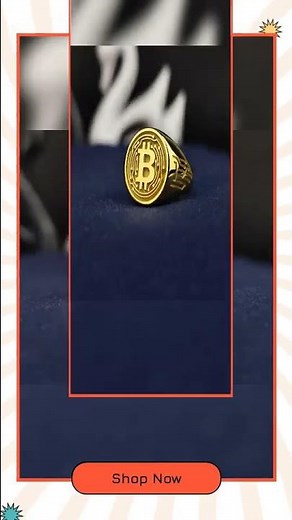 Luxury Bitcoin Ring – Gold Crypto Signet Jewelry for Blockchain Enthusiasts