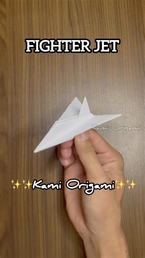 ORIGAMI FIGHTER JET TUTORIAL STEP BY STEP DIY PAPERCRAFT EASY PAPER FOLDING
