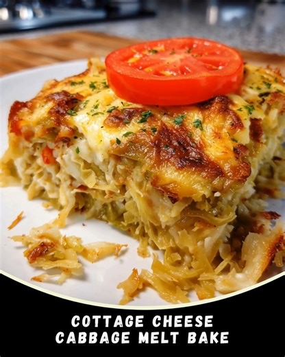 Cottage Cheese Cabbage Melt Bake 🥬 Got cabbage? Make a cozy, low-carb one-pan dinner that’s creamy, cheesy, and ready to share. Ingredients (no measurements) • shredded green cabbage · onion · red bell pepper · zucchini (squeezed dry) · cottage cheese · eggs · shredded mozzarella gouda (or cheddar) · dried dill or parsley · garlic powder · sweet paprika · salt & pepper · olive oil · tomato slices How to Soften cabbage in hot water and drain very well. Sauté onion, pepper, and zucchini, then mix