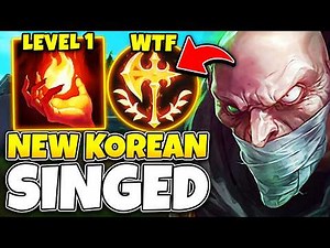 This new Level 1 Korean Singed strategy is actually genius... (ALWAYS WIN EARLY)