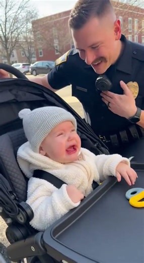 The Officer Didn’t Expect THIS Baby #trending #funny #youtubeshorts