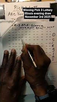 winning Pick 3 Lottery Illinois evening draw November 3rd 2025 🤑#money #pick3lottery