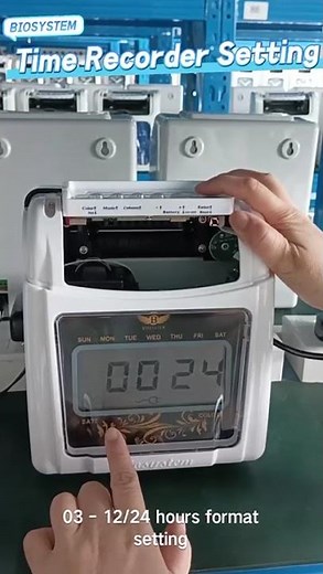 BIOSYSTEM TIME RECORDER GENERAL SETTINGS