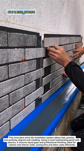 Amazing Brick Tile Installation System | Fast & Perfect Wall Cladding Method for USA Contractors