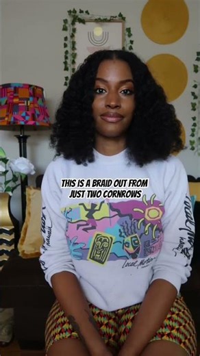 Two-Cornrow Braid Out #healthyhairhabits #braidout