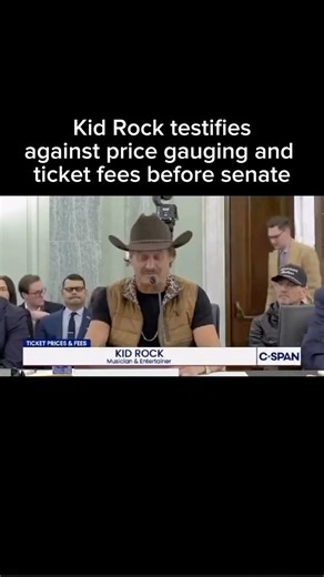 Kid Rock testified at a U.S. Senate hearing on concert ticket fees, bots, and resale markups 📈 Let us know your initial reactions! 👇 Courtesy of: C-SPAN | The 615 House