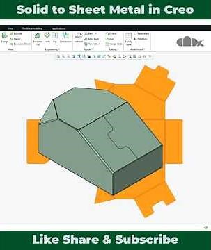 Solid to sheet metal conversion in Creo Parametric