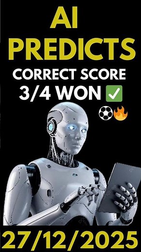 AI Correct Score Result – 3/4 Won ✅