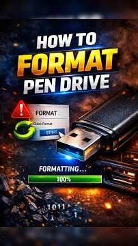 How to Format Pen Drive in 30 Seconds! 💻⚡ #shorts