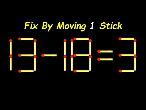 Mind-Blowing Matchstick Puzzle – Move 1 Stick to Win!