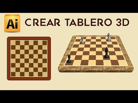 Como Crear un TABLERO de AJEDREZ 3D REALISTA con ILLUSTRATORO