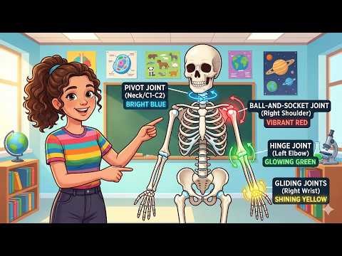 Human Body Joints Explained Simply! 🦴 Hinge, Ball & Socket, Pivot & Gliding Joints | Young Scientist
