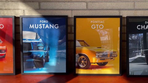 4 Vintage Car Posters - Classic Car Poster Bundle, Sports Vehicle Posters, Racing Prints for Boy’s and Men’s Birthday, For Office, Bedroom, Living Room, Racing Car Wall Art for Boys Bedrooms (Unframed 11x14inch, 4pcs)