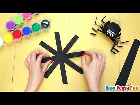 Easy Paper Spider Craft for Halloween