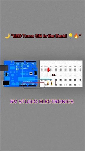 LED Turns ON in the Dark! 😲💡 Arduino Light Sensor Project #Shorts #arduinotraining #diyelectronics