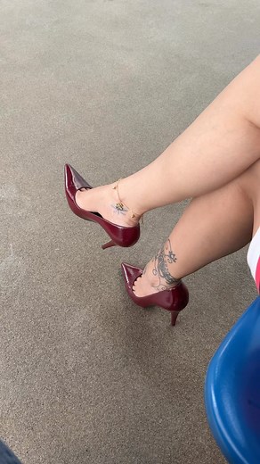 60K views · 2.2K reactions | What do you guys think/feel when you see us dangling a pair of sexy heels? 樂 (keep it clean ) #stilettos #highheels #dangling #video #reels #legs #tattoo #clip | Mysexystilettos | Facebook