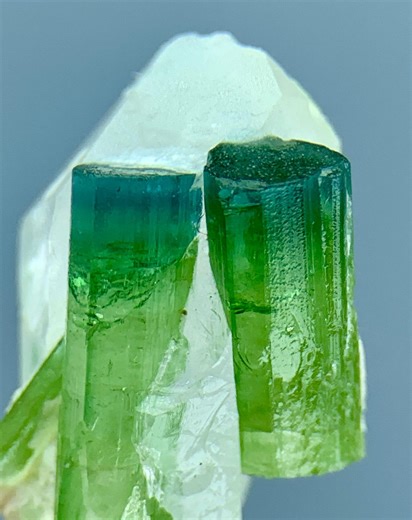 Natural Bi-color Tourmaline With Quartz Specimen Rare Display Piece, Collector Healing Stone - Etsy