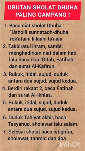 Urutan Tata Cara Sholat Dhuha #sholatdhuha #shalatdhuha #sholatduha