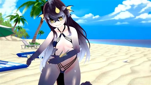 From The Sea Thing 【MMD】 エイリアンエイリアン _ Alien Alien beach bikini 202510292101_哔哩哔哩_bilibili