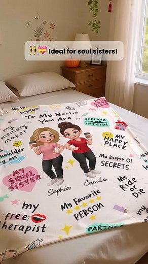 💖 Bestie Blanket – Personalized Cozy Gift for Soul Sisters👇🏻👇🏻Order Here👇🏻👇🏻https://doyobest.com/products/10072733942077 #DoyoBest #gift #Personalized #Christmas #Festival #Party #Besties #Blanket | DoyoBest
