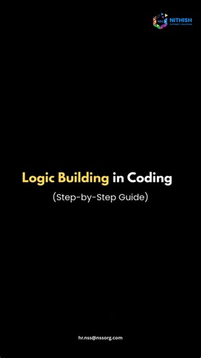 Nithish Software Solutions on Instagram: "Logic building is the foundation of problem-solving and smart thinking. Whether you’re learning to code, making decisions, or facing real-life challenges, strong logic helps you break problems into simpler steps and find the best solution. It sharpens your mind, improves creativity, and boosts confidence in every task you do. Master logic—master your growth. #LogicBuilding #ProblemSolvingSkills #CriticalThinking #LearnToCode #MindsetGrowth #BrainDevelopm