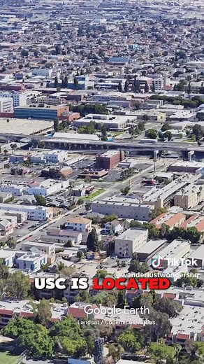 University of Southern California Campus Aerial View