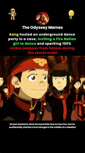 Aang invites a Fire Nation girl to dance, sparking 100% visible jealousy from Katara #avatar #anime