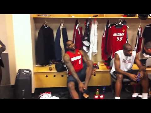 LeBron James Locker Room Game 3 NBA FINALS 2011