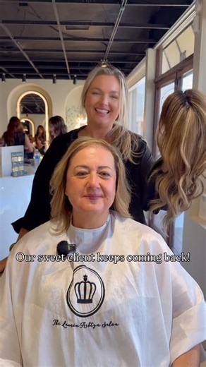 Luxury Remy Human Hair Toppers & Wigs on Instagram: "Some transformations are so good, you just keep coming back for more. 🤩 This sweet client is visiting us for the fourth time, and every appointment gets better. Loyal clients like her remind us that this isn’t just about hair… it’s about trust, connection, and feeling supported on every step of the journey. 🩷✨ 👇🏼 Ready to start your own transformation journey? 💬 Comment TOUR to see where we’re traveling next on our Pop-Up Salon Tour. #the