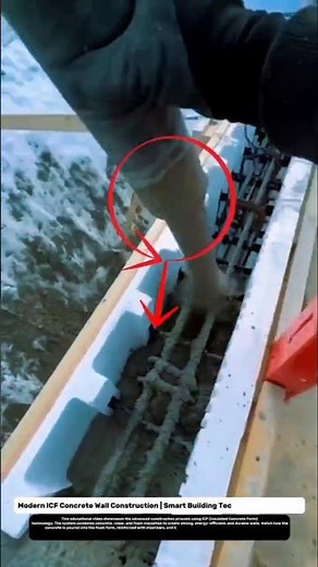 Modern ICF Concrete Wall Construction | Smart Building Technology Innovation. #shorts #trending