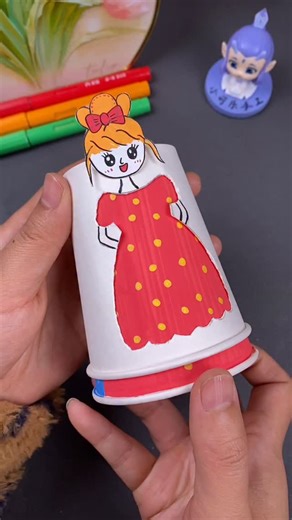 Crafti Master on Instagram: "You can make a princess dress-up toy using just two paper cups! #creativecrafts #creativeDIY #handmadediy"