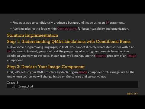 How to Use an if Statement for Conditional Image Backgrounds in QML