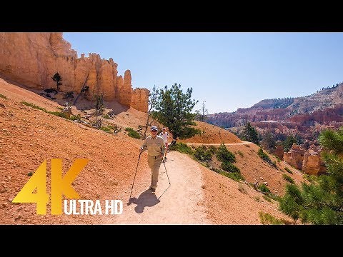 Amazing Bryce Canyon Virtual Hike - 4K Footage for Fitness Equipment/Training Simulators - 1.5 HRS