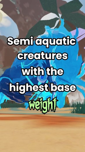 Top Creatures by Base Weight in Sonaria
