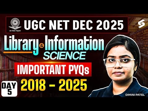 UGC NET Dec 2025 | UGC NET Library Science Previous Question Papers #5 By Damini Mam