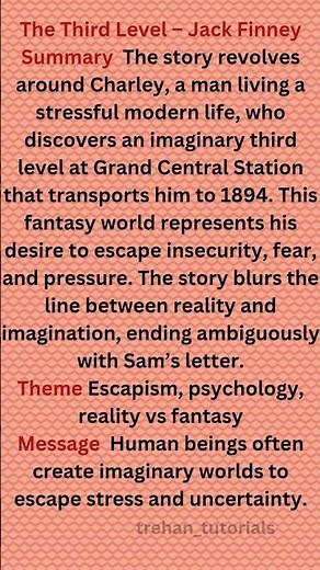 The Third Level | Full Revision|Class12|English#class12english #vistas#revision