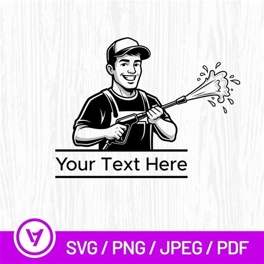 Pressure Washing Logo SVG | Cleaning Company Branding (digital Download) - Etsy