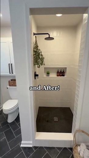 Before & After DIY Shower Remodel