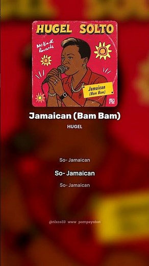 Jamaican (Bam Bam) - HUGEL (Letra/Lyrics) #shorts