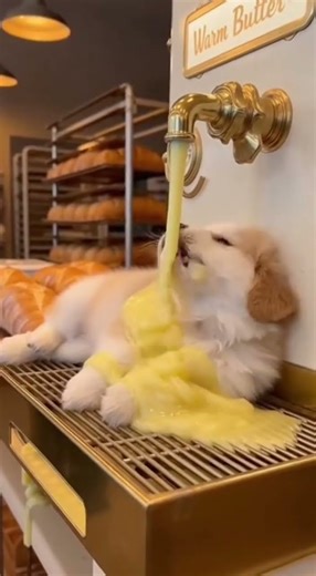 This Dog Found the Butter… and Didn’t Hold Back 😂 #funny #asmr #animals #shortfilm #aifunnyanimals