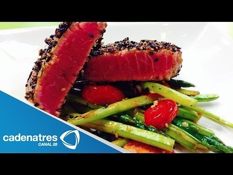 Receta de Filete de atún sellado / Receta de cómo preparar Filete de atún sellado