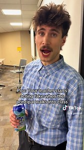 Teacher Acts Fake When Principal Enters Class (POV)