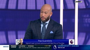 12K views · 339 reactions | "I think it shows a lot of confidence from him." Following the news of Pep Guardiola's contract extension at Manchester City, Rebecca Lowe, Tim Howard and Robbie Earle break down what it means for the club—and the Premier League as a whole. | NBC Sports Soccer | Facebook