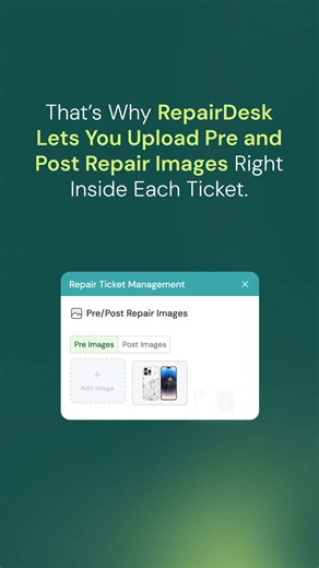 📸 𝐓𝐢𝐫𝐞𝐝 𝐨𝐟 𝐜𝐮𝐬𝐭𝐨𝐦𝐞𝐫𝐬 𝐛𝐥𝐚𝐦𝐢𝐧𝐠 𝐲𝐨𝐮 𝐟𝐨𝐫 “𝐝𝐚𝐦𝐚𝐠𝐞 𝐲𝐨𝐮 𝐝𝐢𝐝𝐧’𝐭 𝐜𝐚𝐮𝐬𝐞”? With 𝐑𝐞𝐩𝐚𝐢𝐫𝐃𝐞𝐬𝐤 𝐏𝐫𝐞- & 𝐏𝐨𝐬𝐭-𝐑𝐞𝐩𝐚𝐢𝐫 𝐈𝐦𝐚𝐠𝐞𝐬, every job is protected 🔒⚡ It helps you: ✅ Capture the device the moment it arrives ✅ Snap it again after the repair for crystal-clear proof ✅ Avoid blame games, disputes, and chargebacks ✅ Keep a visual history of every repair — right inside the ticket 💡 𝐋𝐞𝐬𝐬 𝐝𝐫𝐚𝐦𝐚. 𝐌𝐨𝐫𝐞 𝐩𝐫𝐨𝐭𝐞𝐜𝐭𝐢𝐨𝐧. Get St