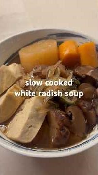 slow cooked white radish soup