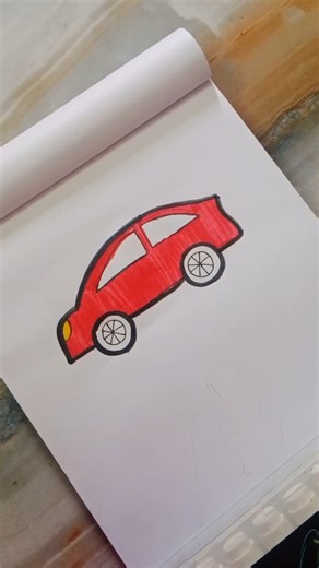 how to draw simple car using two circle #drawingideas #drawingtutorial #shortsfeed