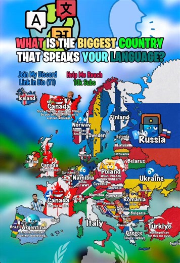 Largest Country Speaking Your Language: Europe Geography