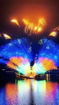 Peacock spreading tail fireworks so beautiful