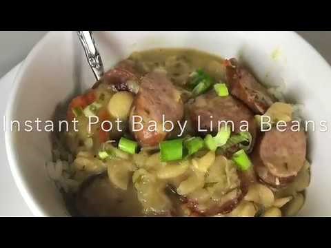 Instant Pot Baby Lima Beans with Smoked Sausage